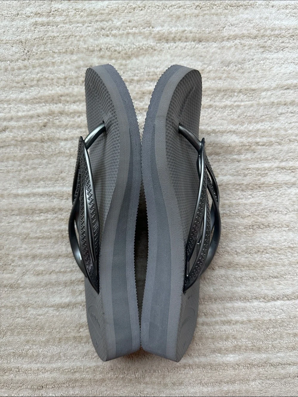 Like New Havaianas Women's Wedge Sandals, Steel Grey/Steel Grey, 9.5 M | EU 41